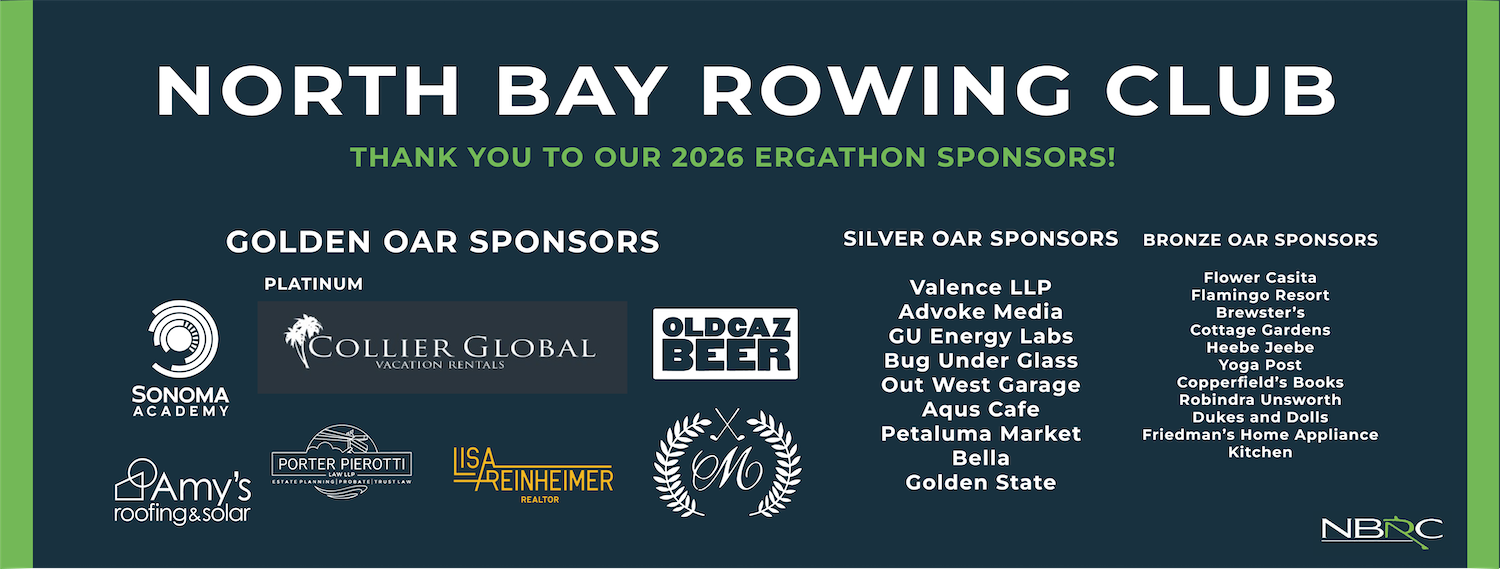sponsorship banner for a rowing event