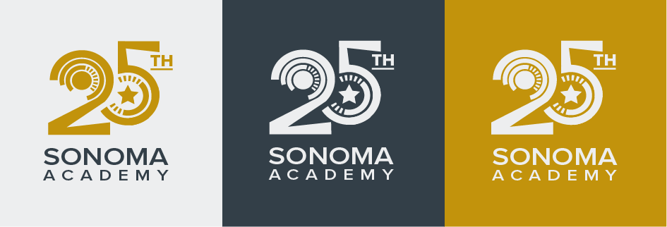 Sonoma Academy 25th Anniversary Logos
